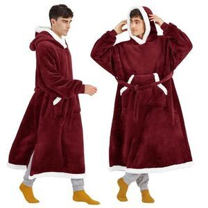 Wearable Blanket Hoodie, Long Hooded Blanket Sweatshirt as Christmas Birthday